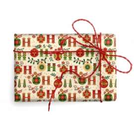 Carta Regalo Natale 70x100cm HO HO HO conf.10fg