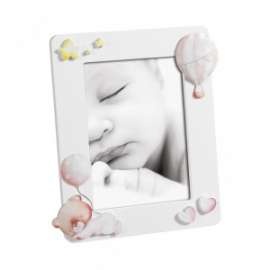 CORNICE MDF C/DETTAGLI ROSA 13x18cm