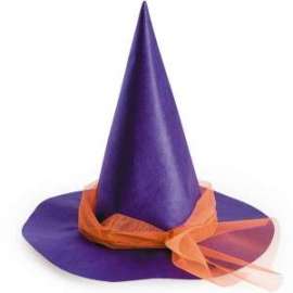 Halloween CAPPELLO STREGA IN TESSUTO VIOLA