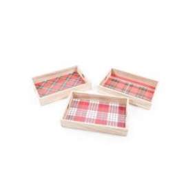 VASSOIO IN LEGNO TARTAN 20x30x5cm