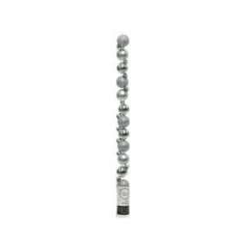 Addobbo Albero MINI SFERE MIX ARGENTO 30mm cf.14pz