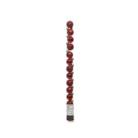 Addobbo Albero MINI SFERE MIX ROSSO 30mm cf.14pz