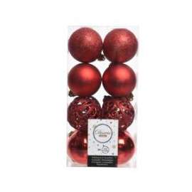 Addobbo Albero SFERE ROSSE ASSORTITE 6cm 16pz