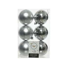 Addobbo Albero SFERA ARGENTO 80mm 6pz