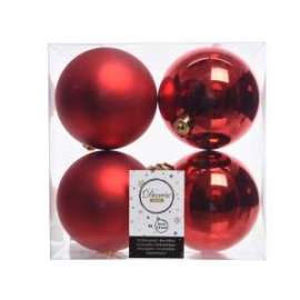 Addobbo Albero SFERA ROSSO 100mm 4pz