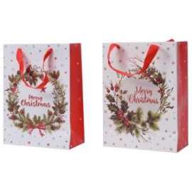 Shopper Natale MERRY CHRISTMAS 30x42x12cm