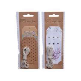 Segnapacco FANTASIE ASSORTITE c/cordino (6pz)