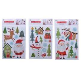 Vetrofania Natale SOGGETTI COLORATI 24x35cm