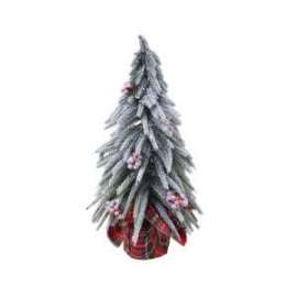 ALBERO 20cm PINO INNEVATO C/BACCHE 