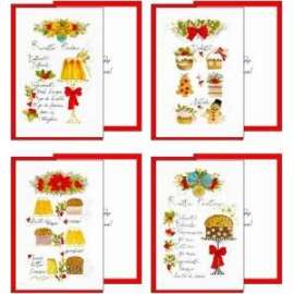 Biglietti Natale 11,7x17cm DOLCETTI conf.12pz