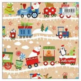 Carta Regalo Natale 70x100cm BABBO NATALE conf.10fg