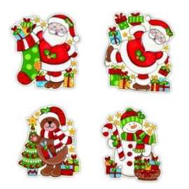 Segnapacco Natale c/CORDONCINO 7,5x9cm SAGOMATI 100pz 