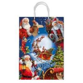 Shopper Carta Natale 50x70x12 BABBO NATALE  