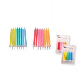 SET 8 CANDELE ASSORTITE 8cm