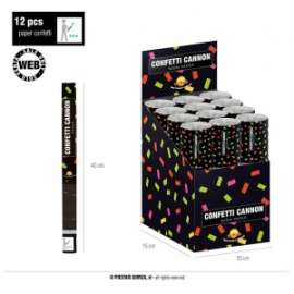 TUBO SPARACORIANDOLI C/CORIANDOLI IN CARTA 40cm