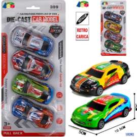 Giochi SET 4 AUTO METALLO RETROCARICA