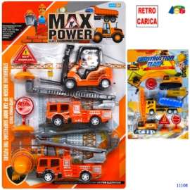 Giochi SET 3 MEZZI DI LAVORO R/C E SEGNALI