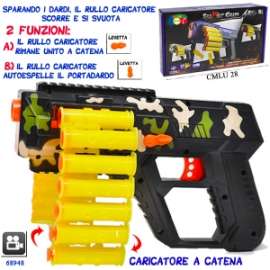 Giochi PISTOLONE C/RULLO SPARA DARDI