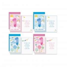 Biglietti Compleanno PRIMO COMPLEANNO conf.12pz