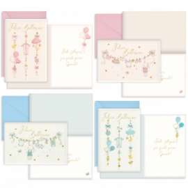 Biglietti Battesimo FANTASIE ASORTITE conf.12pz 