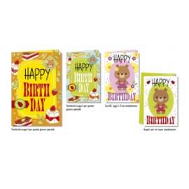 Biglietti Compleanno FANTASIE BAMBINI conf.12pz