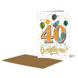 Biglietti Compleanno 40 ANNI conf.12pz