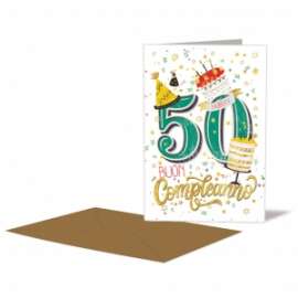 Biglietti Compleanno 50 ANNI conf.12pz
