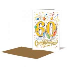 Biglietti Compleanno 60 ANNI conf.12pz