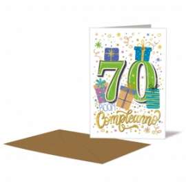 Biglietti Compleanno 70 ANNI conf.12pz
