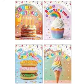 Biglietti Compleanno FANTASIA SWEET conf.12pz