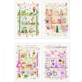 Biglietti Compleanno FANTASIE FEMMINILI conf.12pz