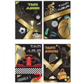 Biglietti Auguri FANTASIA MASCHILE conf.12pz