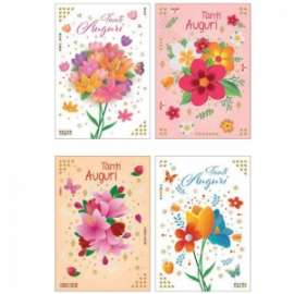 Biglietti Auguri FANTASIA FIORI conf.12pz