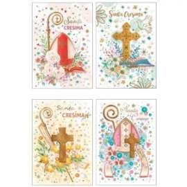 Biglietti Cresima FANTASIE ASSORTITE conf.12pz