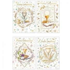 Biglietti Comunione FANTASIE ASSORTITE conf.12pz
