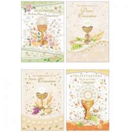 Biglietti Comunione FANTASIE ASSORTITE conf.12pz