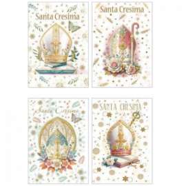 Biglietti Cresima FANTASIE ASSORTITE conf.12pz