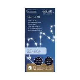 FILO LUCI MICROLED BIANCO FREDDO PER INTERNO - 100 LUCI  159cm