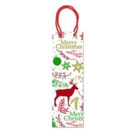 Shopper Natale Bottiglia 37x12xx9 CHRISTMAS conf.10pz