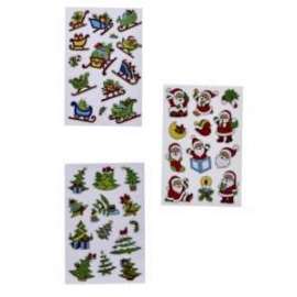 Stickers Natale SOGGETTI NATALIZI C/GLITTER