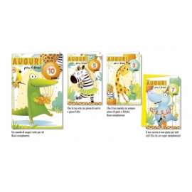 Biglietti Compleanno FANTASIA BAMBINI C/ROTELLA conf.12pz  .