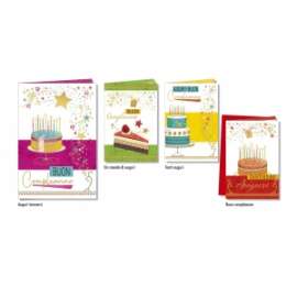 Biglietti Compleanno FANTASIE ASSORTITE conf.12pz