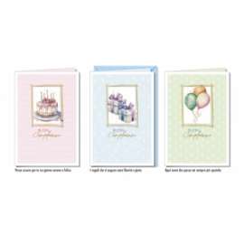 Biglietti Compleanno FANTASIE ASSORTITE conf.12pz