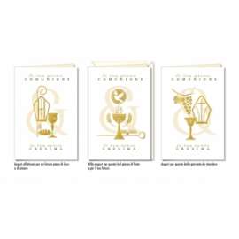 Biglietti Comunione e Cresima FANTASIE ASSORTITE conf.12pz