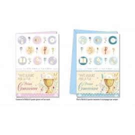 Biglietti Comunione FANTASIE ASSORTITE conf.12pz