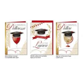 Biglietti Laurea FANTASIA C/APPLICAZIONEconf.12pz