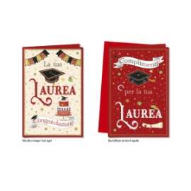 Biglietti Laurea SOGGETTI ASSORTITI conf.12pz