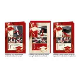 Biglietti Laurea SOGGETTI ASSORTITI conf.12pz