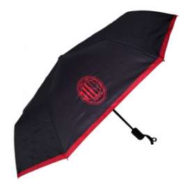Calcio OMBRELLO TASCABILE NERO MILAN AUTOMATICO 