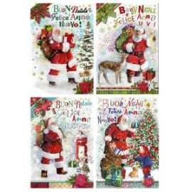 Biglietti Natale FANTASIE ASSORTITE conf.12pz